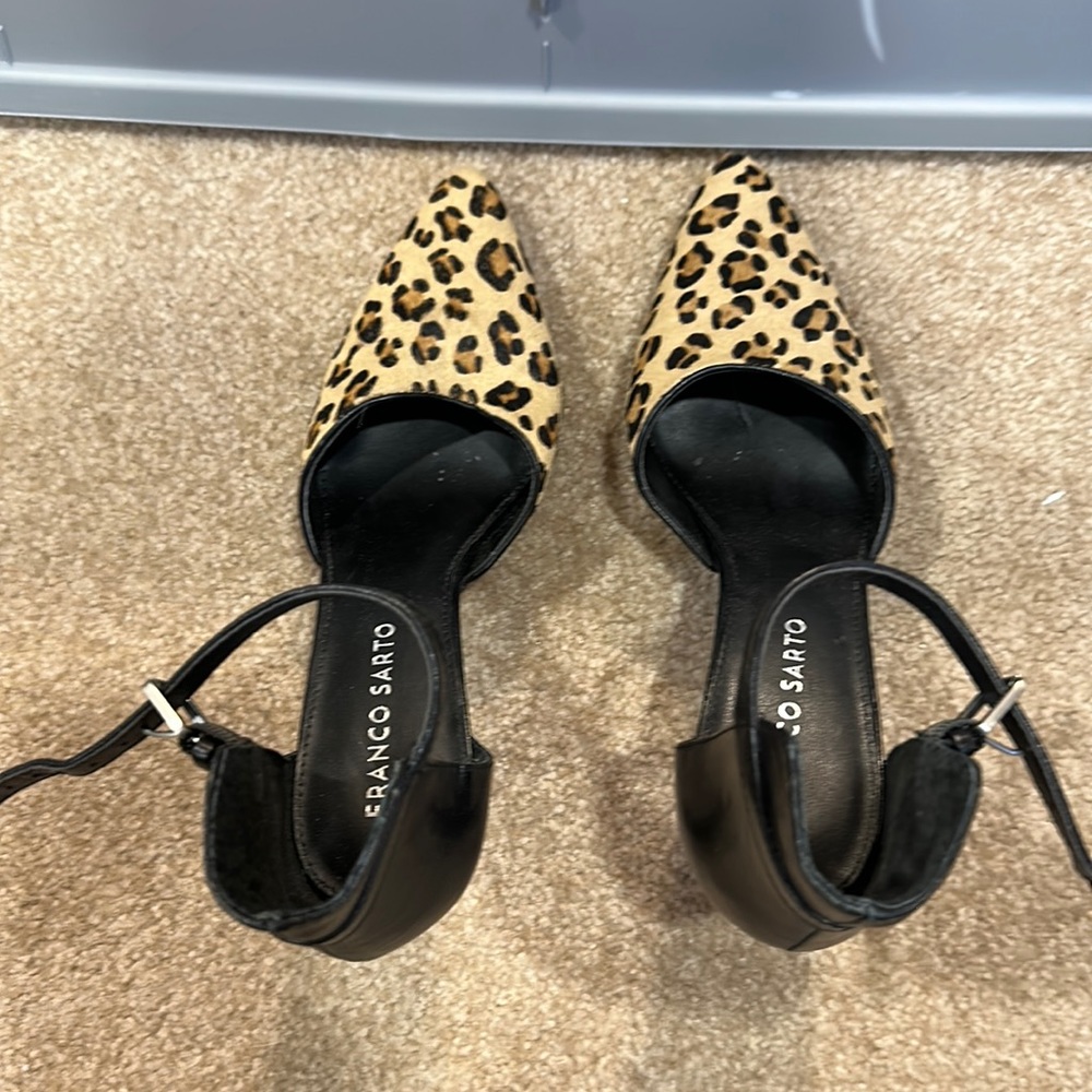FRANCO SARTO cheetah strap heel size 6.5/37